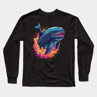 Whale Smiling Long Sleeve T-Shirt